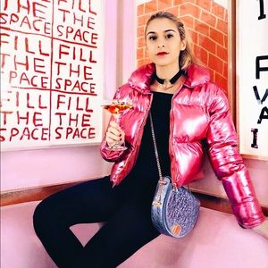 Pink Vynil Puffer (worn once) !!!